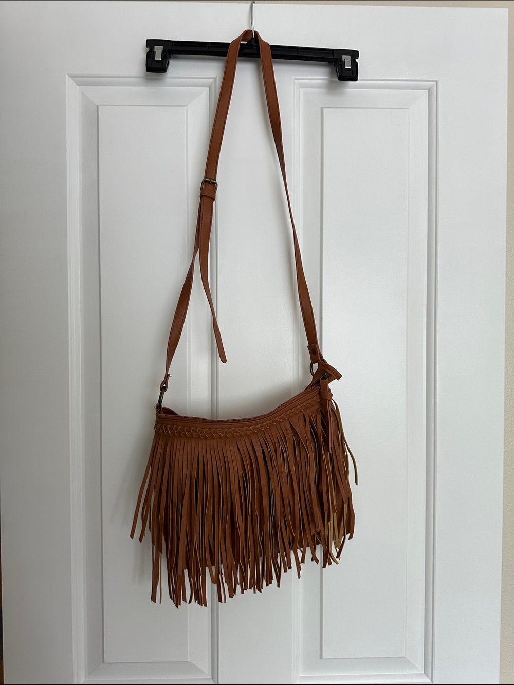 Boho Fringe Crossbody Bag in Brown